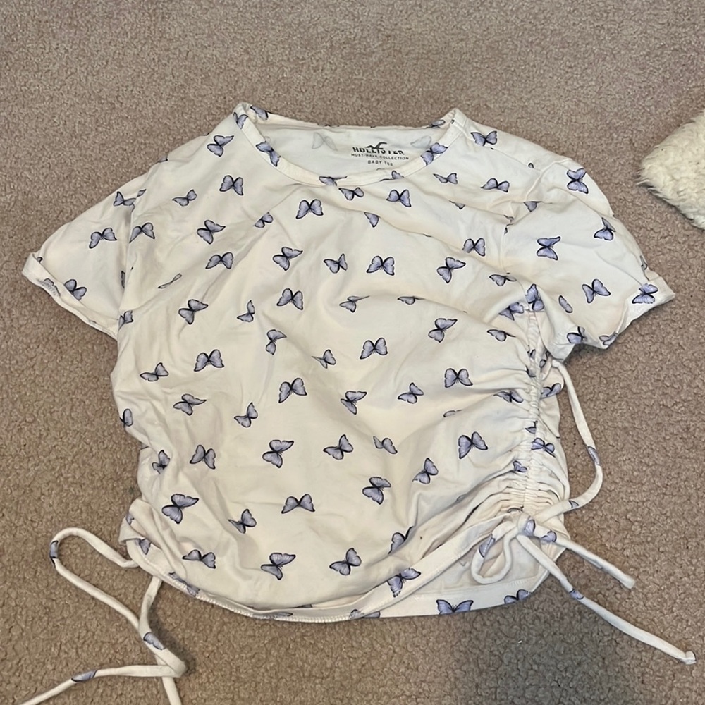 Girls size Medium M Hollister short sleeve Champion thin sweatshirt